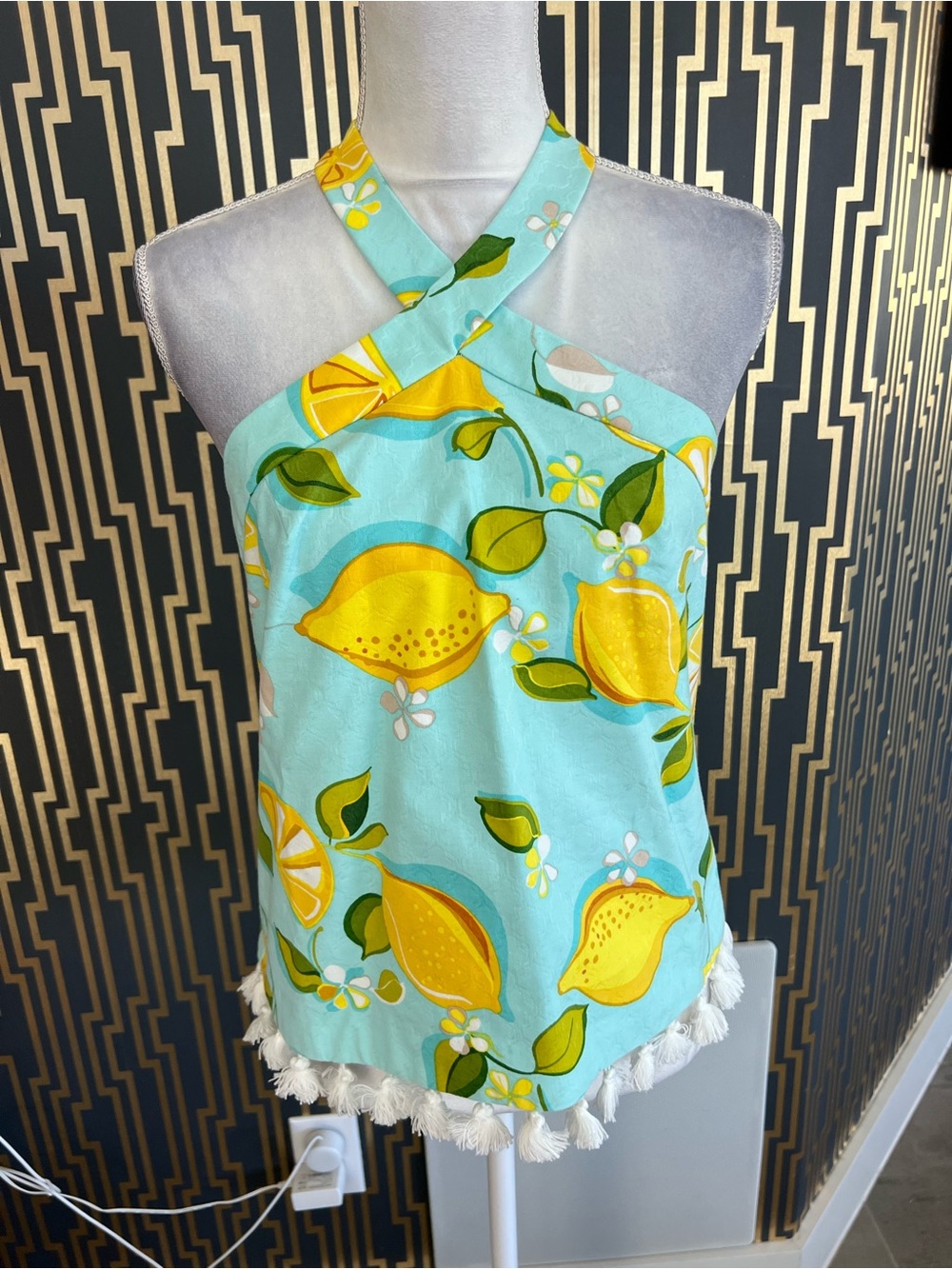 Trina Turk Lemon Halter Top